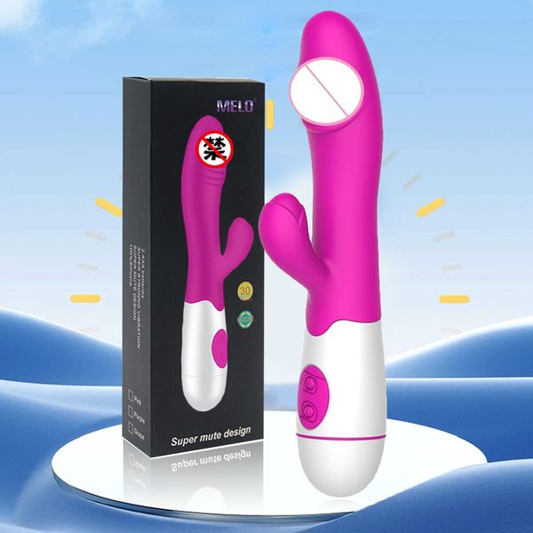 Brinquedos adultos G-Spot Rabbit Vibrator Sex Toy for Women Dildo Real Adulto Feminino Sextão Vagina Anal Vibrador Dupla Cabeça Gode Orgasmo Masturbador 230519