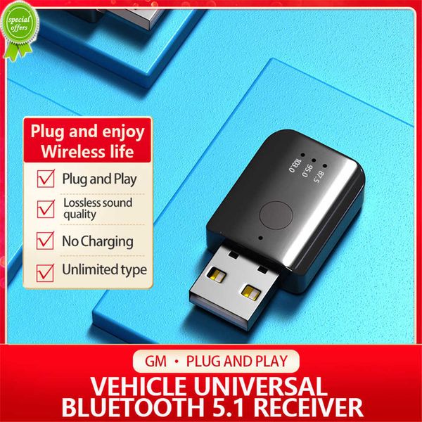 Nuovo USB Car Bluetooth 5.1 Trasmettitore Fm Ricevitore Chiamata in vivavoce Mini Usb Power Car Kit Auto Audio senza fili per auto Radio Fm