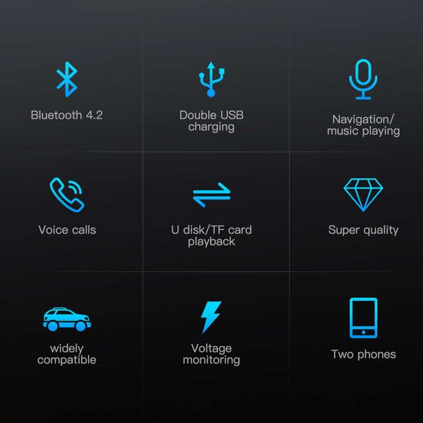 Auto Bluetooth 5,0 FM Sender Wireless Audio Receiver Auto Kit MP3 Musik Player Freisprechanruf Dual USB Schnelle Ladegerät 3,1 a für Auto