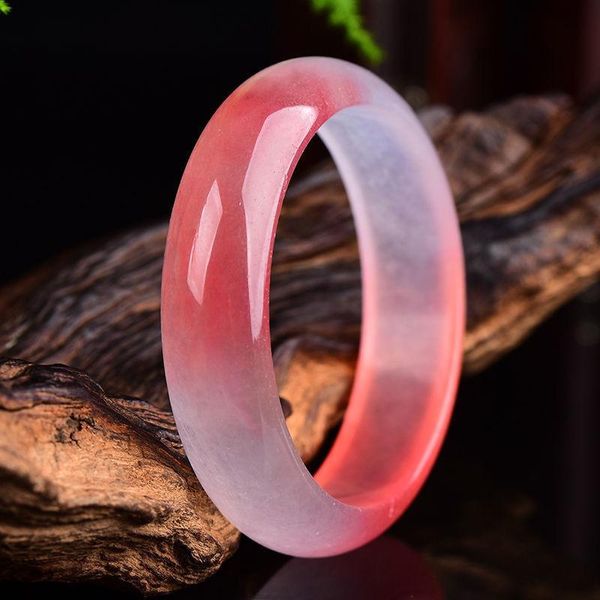 Bangle de qualidade nova cor de redação natural colorida pulseira de jadeite requintada paixão jade bangle jóia acessório