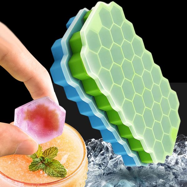 Ice Cream Tools Honeycomb Silicone Moldice Cube Maker for Whisky Cocktail Mold Acessórios de cozinha removíveis 230520