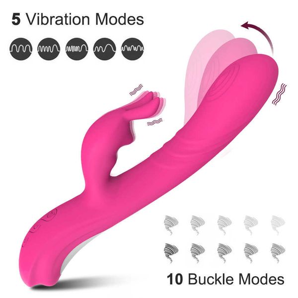 NXY Vibratoren Leistungsstarker Kaninchenvibrator, weibliches Sexspielzeug für Frauen, G-Punkt-Schwingdildo, Klitoris-Stimulator, Sway, Erwachsene, 18 Paare, Shop 230508