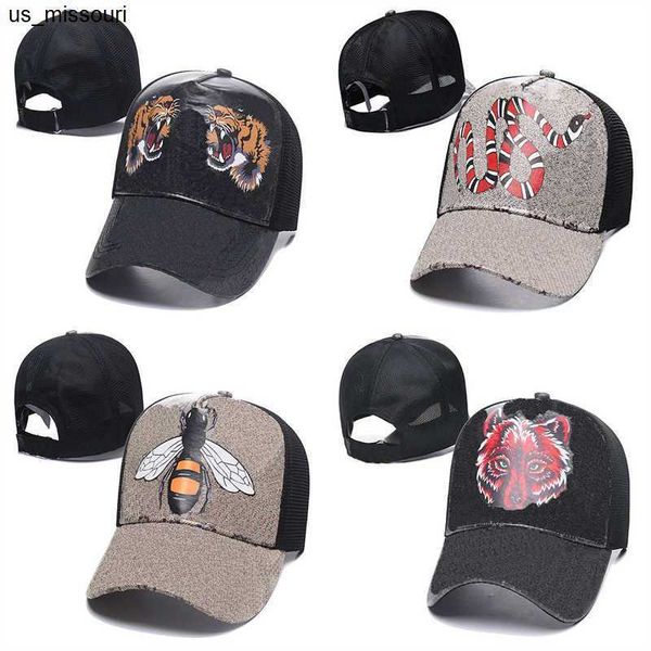 Ball Caps Дизайнер Mens Baseball Caps Женщина бренд Brand Tiger Head Hats пчелы