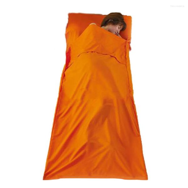 Sacos de dormir 75x 210cm Ultralight Outdoor Integral Indoror Invelop Saco Fibra de poliéster portátil Camping Sleep Sleep