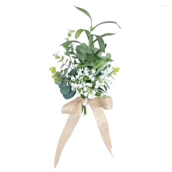 Flores decorativas Cadeira de casamento Fake Flower Decoration Artordial Artificial for Party Back decor