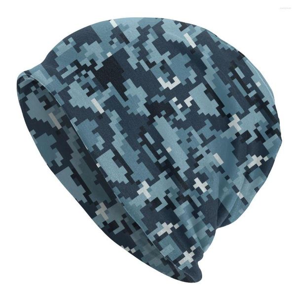 Boinas de inverno homens calorosos homens tricotaram chapéus adultos azuis de camuflagem digital de camuflagem beanies Caps Tactical Camo Tactical Camo Papão