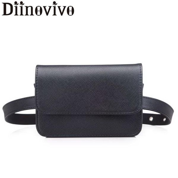 Marsupi Diinovivo Classic Women PU Leather Mini Pouch Phone Bag Marsupio Ladies Handbag On Belt Shoulder Female LBF320