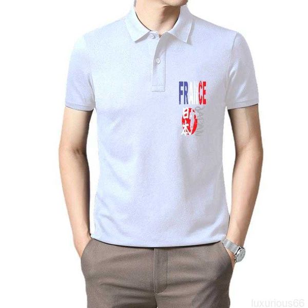 Polos masculinos France Football Rugby Flag USA T-shirt preto angustiado M-3xl para jovem camiseta da idade média da idade