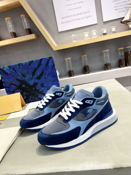 designer di alta qualità Run Away Sneaker Fodera tecnica in tela Scarpa da uomo in gomma Suola in gomma lavorata a mano Scarpe casual sportive luminose