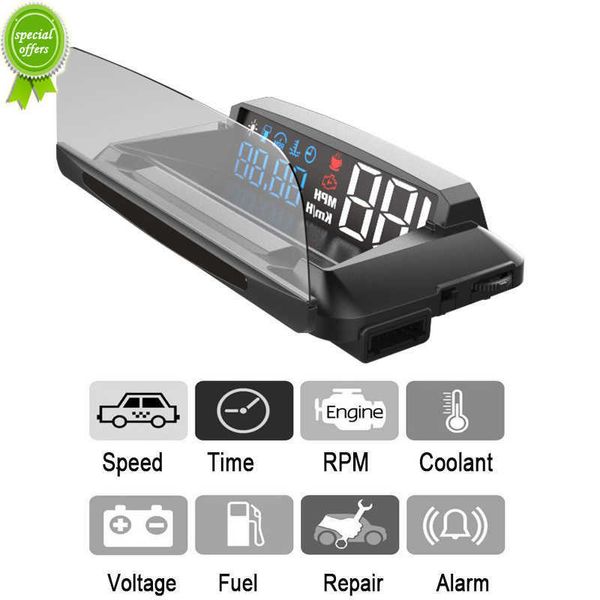 Novo carro L3 Cabeça de cabeça para cima Display OBD2 HUD Mirror Windshield Speed ​​Projector Speedometer digital Speedometer a bordo Temperatura de quilometragem