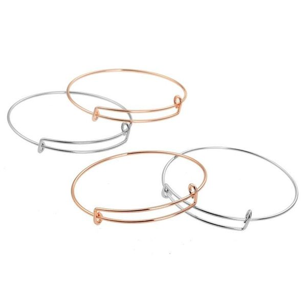 Braccialetto 10 Pz / lotto 65 Mm Bracciale Filo Regolabile Avvolto Bracciale Polsini Espandibili Da Donna Gioielli All'ingrosso Con Consegna Di Goccia Dh5Qi