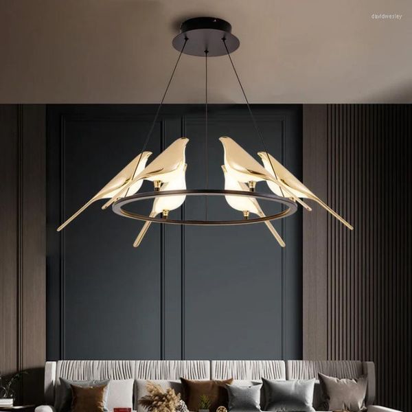 Kronleuchter 2023 Design Kronleuchter Licht Dekor für Wohnzimmer Esszimmer Vogel LED Anhänger Beleuchtung Deckenleuchte