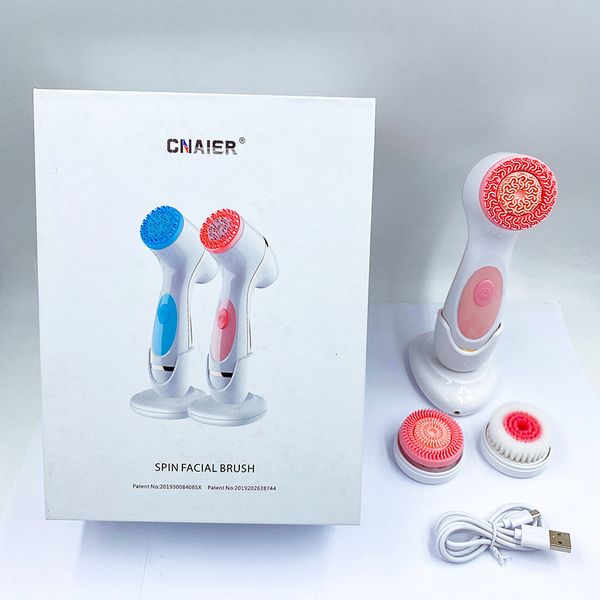 Massageador Facial Escova de Limpeza Sonic Nu Spin Set Galvanica Spa System Para Limpeza Profunda da Pele Remove Cravos Máquina 221021