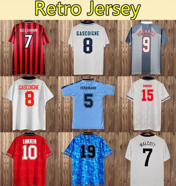 1982 Keegan Mens Retro Soccer Jerseys Lineker Scholes Shearer Sheringham Lampard 1998 Inglaterra Home Away Away