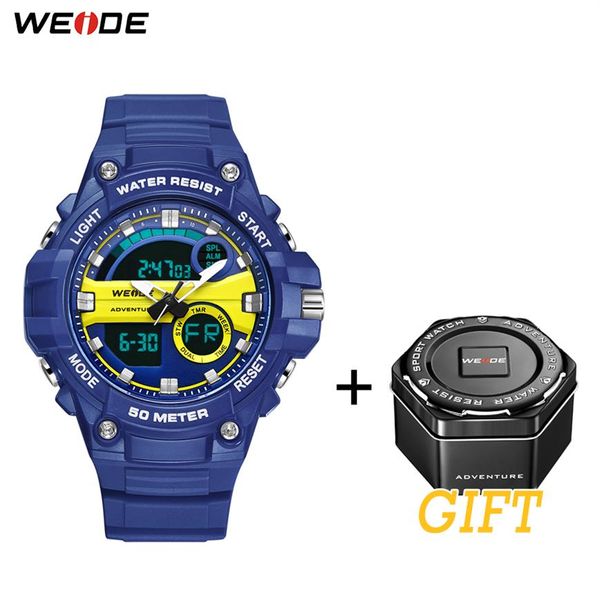 WEIDE Sports Military Luxuriöse Uhr mit Ziffern, digitales Produkt, 50 Meter, wasserdicht, Quarz-Analogzeiger, Herren-Armbanduhren, 272 m