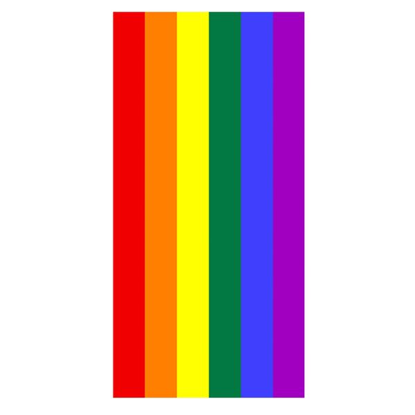 Trendy Gay Lesbian Pride Rainbow Flag Beach Asciugamani da bagno LGBT GLBT Gay Pride Viaggi Nuoto Asciugamano da doccia Sport Spa Asciugamani da sauna