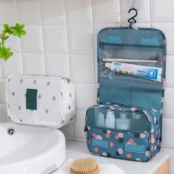 Borse portaoggetti Organizzatore per articoli da toeletta da donna Borsa cosmetica da appendere Lavaggio casual Trucco Viaggi Campeggio Custodie notturne Accessori