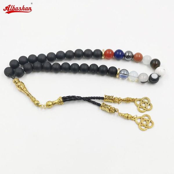 Браслеты Tasbih Men Gemstone от агатов песчаник lapis lazuli гематит кристаллит кошачий глаз тигр белый бирюзы Опал Сулаймани