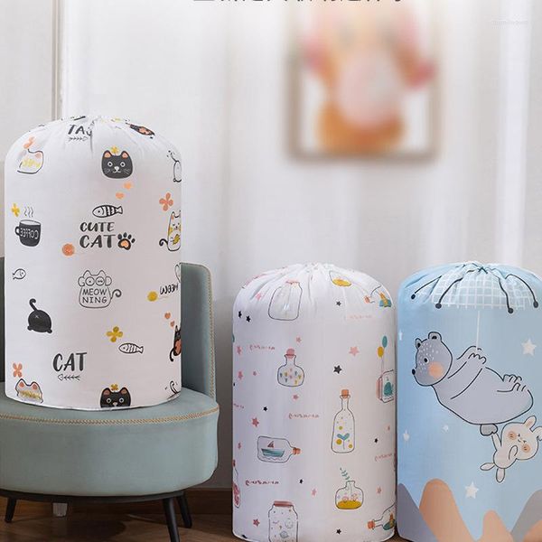 Borse portaoggetti 1/2 pezzi Borsa addensata Scatola portaoggetti Coperta trasparente portatile Contenitore giocattolo per bambini