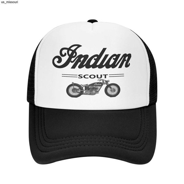 Ball Caps 1921 Indian Scout Motorcycle Biker Cap Maschio Balaclava Man Balaclava Berretto da baseball Cappello da cowboy Berretto da uomo Panama Hat Cappelli Uomo J230520