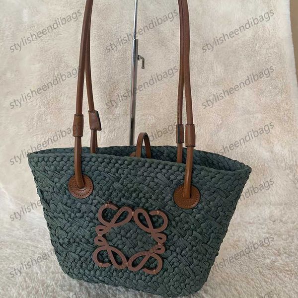 Einkaufstasche aus Stroh mit großem Fassungsvermögen, einzelne Schulter, tragbar, lässig, für Damen, Strandurlaub, Designer, klassisch, Urlaub, gewebte Handtaschen von Ce stylisheendibags