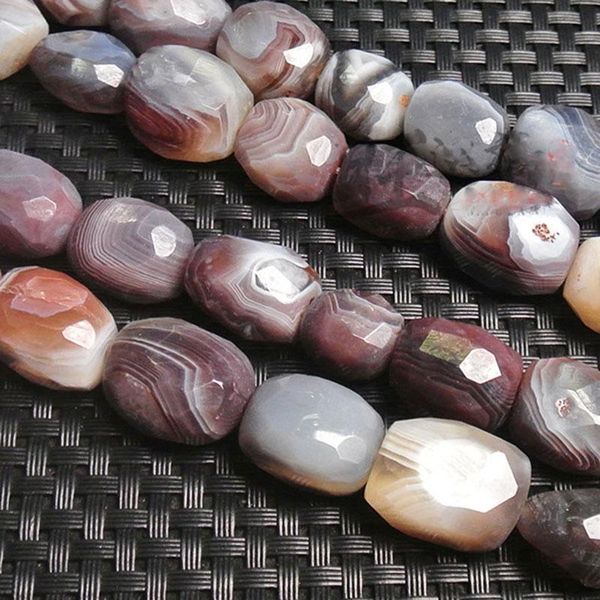 Kristal Doğal Boncuklar Botsvana Agates Freeform Nugget Boncuklar Mücevher Yapımı Strand 15 