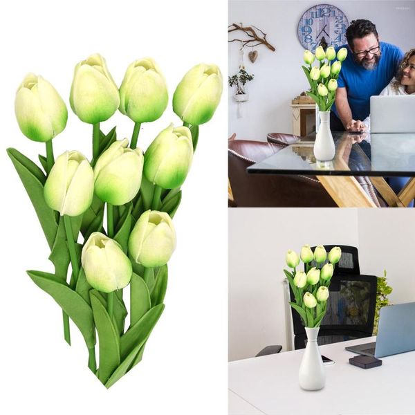 Dekorative Blumen, 10 Stück, Mini-Pu-Simulationsblume, Party-Heimdekoration, Blumenstrauß, verschiedene Schatz-Tischdekorationen, Hochzeit