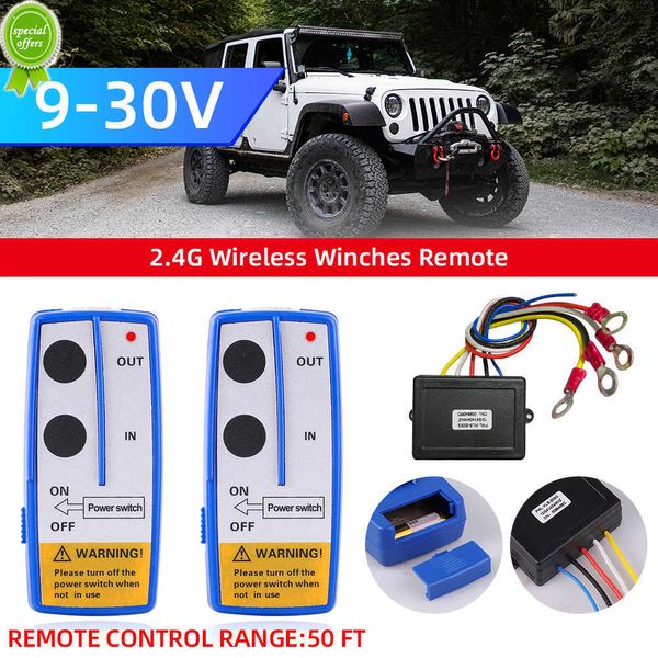 Novo 2,4g 12V 24V 164 pés Handset Duneset Digital Wireless Wireless Control Control Recovery Kit com transmissor manual para jipes de carro SUV