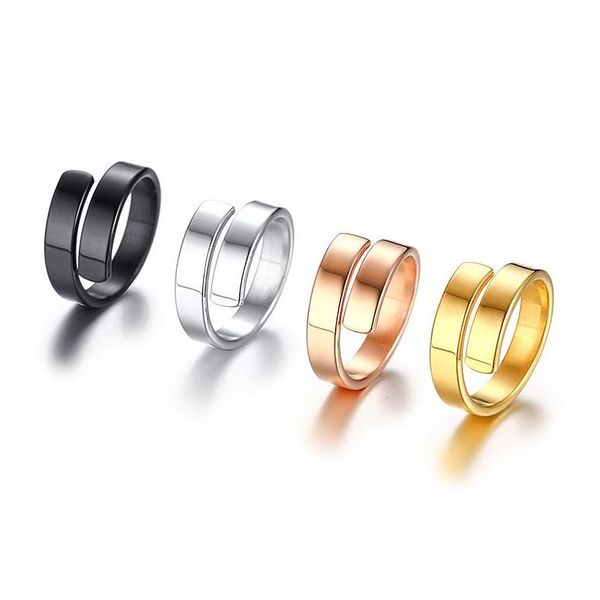 Ringas de banda Ringas de alta qualidade aço inoxidável anel de ouro