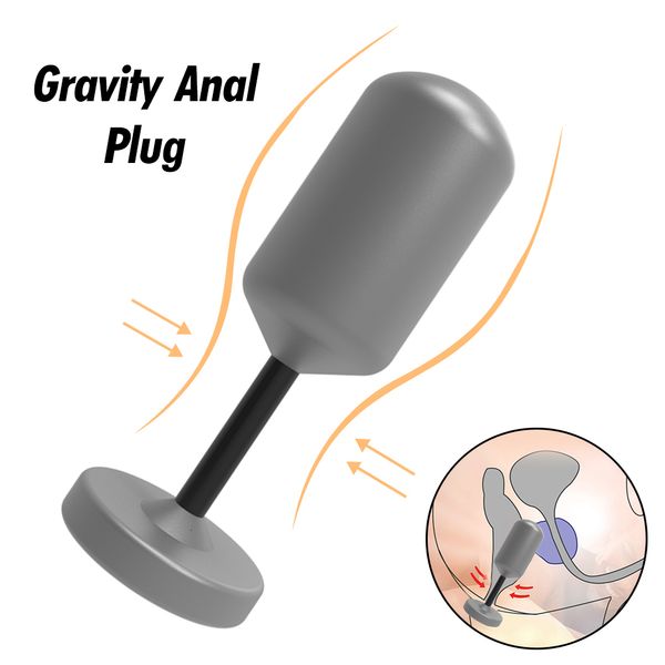 Giocattoli per adulti S / M / L Plug anale Palla di gravità incorporata Butt Plug indossabile Massaggio prostatico Ano Expander Giocattolo del sesso Per donne Uomini Principianti Giocattolo per adulti 230519