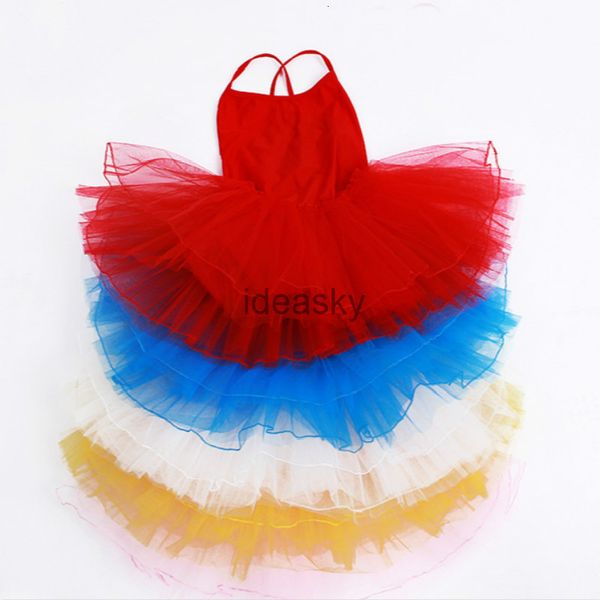 Dancewear Schwanensee Gymnastikanzug für Mädchen Ballett Tutu Röcke Kleid Kinder ärmellose lyrische Tanzkostüme Kinder Lycra Overall 230520