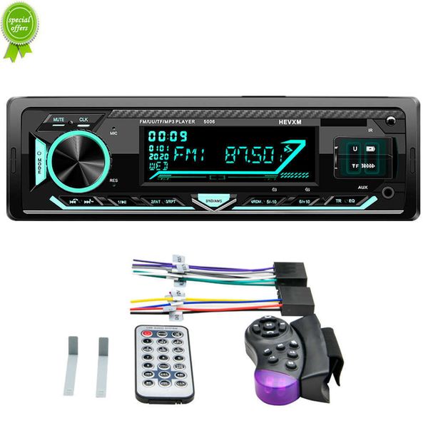 NOVO CARRO DE 12 PIN ISO PORT FM FM Rádio Estéreo Bluetooth MP3 Music Player HandsFree-Call com Volta Remoto de Volta Aux Input 2 USB