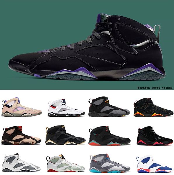 7s homens homens de basquete masculino Universidade Blue Hare Jumpman 7 Raptor Bordeaux Unc Sapphire Flint Paname Citrus Shimmer Grande China Unissex Sneaker