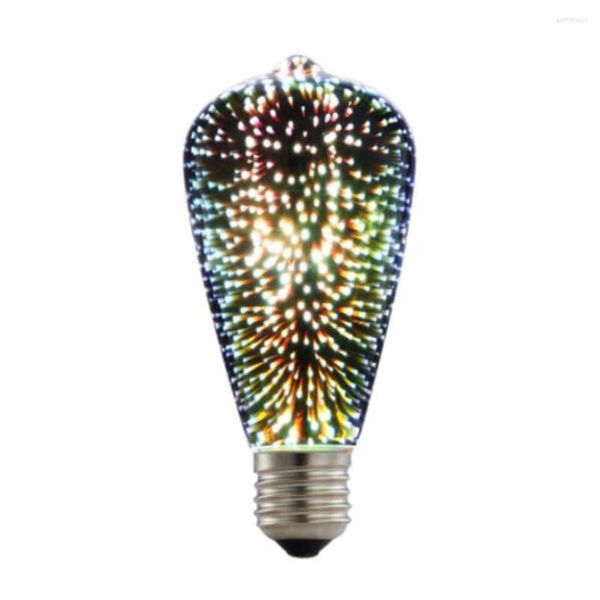 Lampadina 3D Fireworks Ball 4W Star Shine Decorazione Vetro colorato per Home Cafe TS2