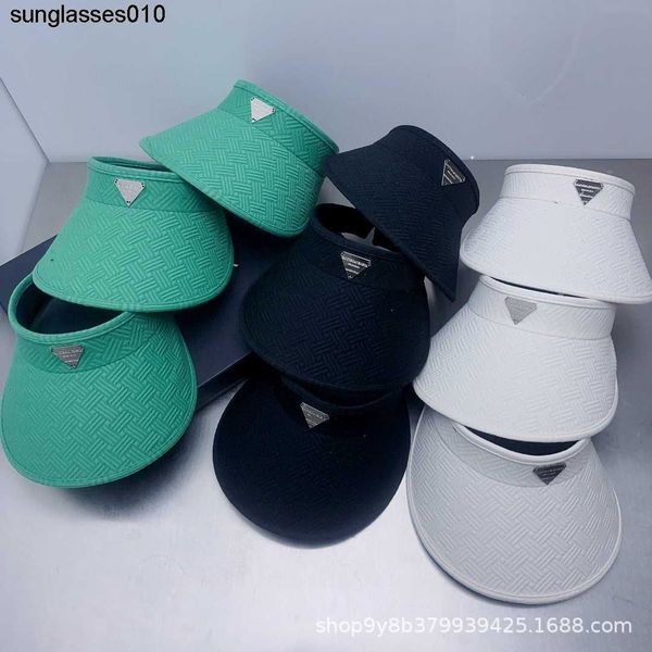 Novo protetor solar de protetor solar de verão, sem cabeça de chapéu feminino cobrindo o chapéu de sol esportes de sol esportes coreanos rótulo de pato chapéu de língua de pato maré