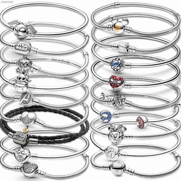 Bracelets A nova pulseira popular de charme de prata esterlina 925 é adequada para acessórios de moda de jóias clássicos para femininos de moda livre