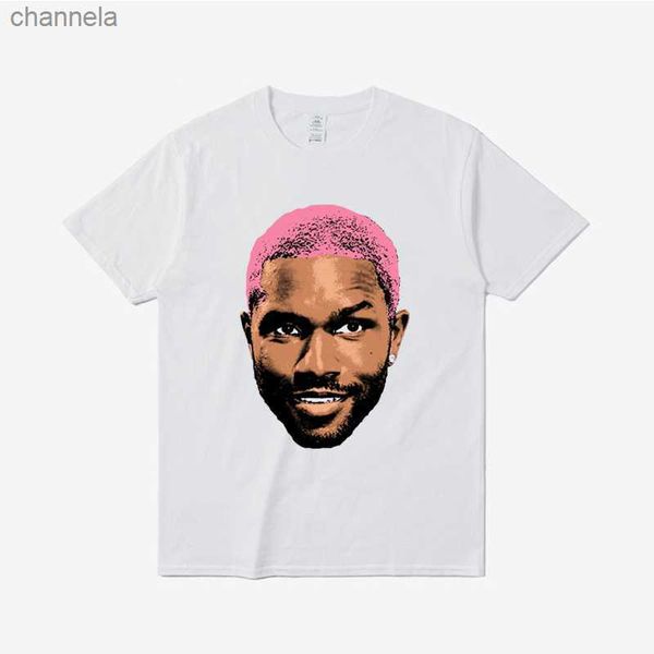 Camiseta masculina frank vintage loira hip hop pop música cantor r b algodão masculino t camisa nova camiseta das mulheres topos unisex