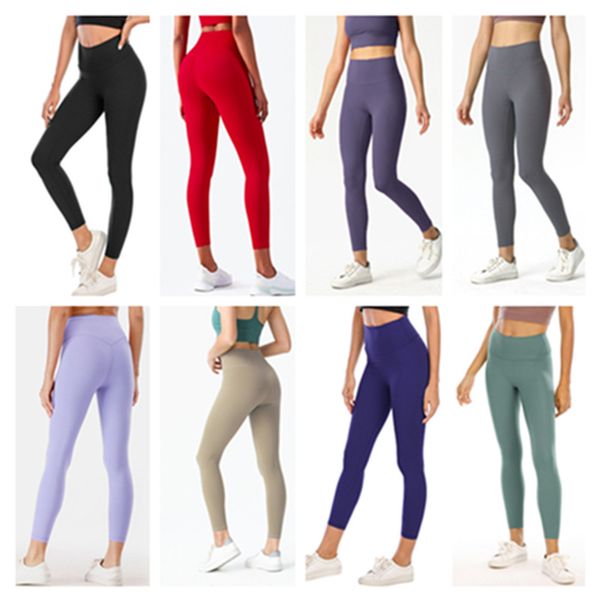 Nuovi pantaloni da yoga da ciclismo senza cuciture da donna Leggings a vita alta Pantaloni modellanti elastici Allenamento Collant push-up Palestra Fitness Pantaloni per il tempo libero