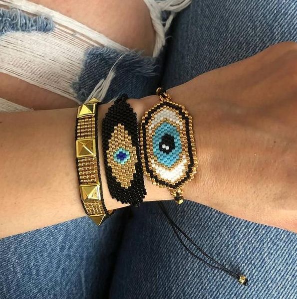 Barkly Pretty Boncuk Meksikalı Kadınlar Pulseras Mujer Bead Bilezikler Fatima Hamsa El El Yapımı Dokuma Takı