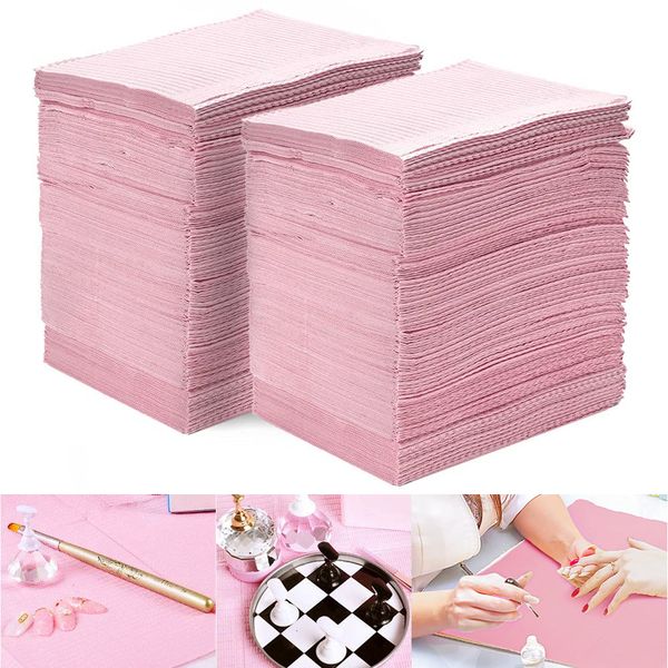 Trattamenti per unghie 125Pcs Smalto pieghevole Usa e getta Cuscino per le mani Tovaglietta Tovaglia Carta per manicure Tovagliolo per la pulizia delle unghie 230520