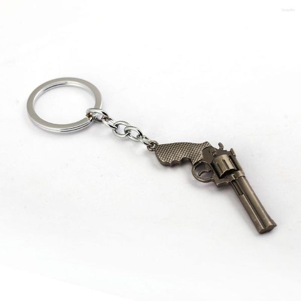 Chaves -Battlegrounds Revolver Keychain Key Ring Holder Fashion Chaveiro Chain Game Pingente Men Jóias de Presente