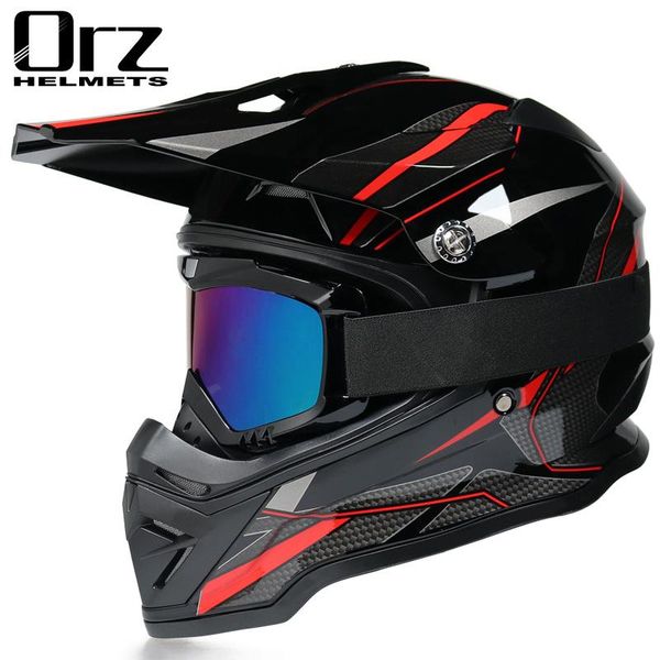 Motorradhelme Helm Motocross Full Face Crash Abnehmbarer und waschbarer Liner DOT-geprüft in mehreren Farben