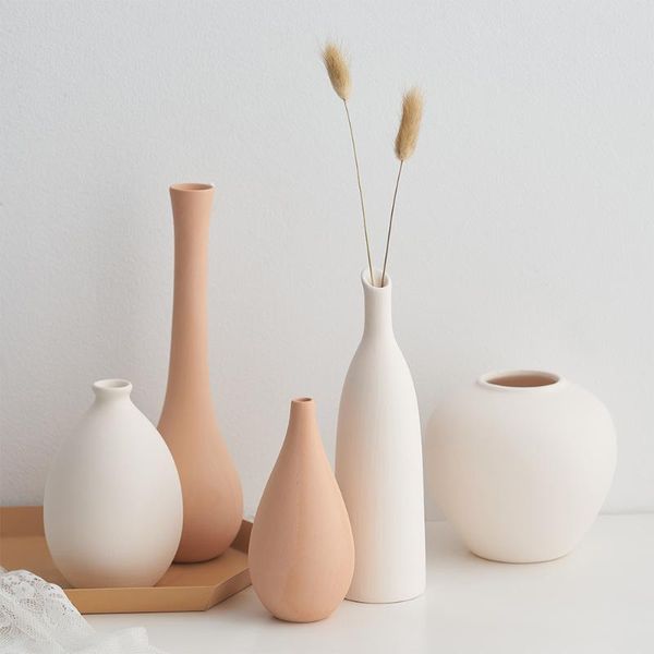 Vasi Decorazione Tavolino Vaso di fiori secchi Sala da pranzo Decorativo Nordic Ins Minimalismo Decorazioni per la casa Piccola ceramica per