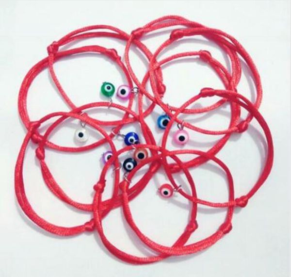 Pulseira grátis! 30 pçs/lote KABBALAH Feito À MÃO Ajustável Evil Eye Red String Pulseira Jóias Kabala Boa Sorte Pulseira Proteção