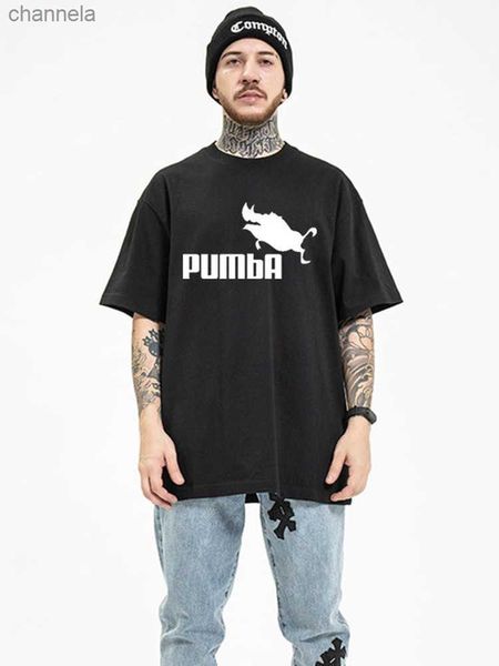 T-shirt da uomo Fashion Funny Cool Pumba Tee T-shirt carine Pumba Uomo Casual Maniche corte Top in cotone Summer Jersey Costume T-shirt Unisex