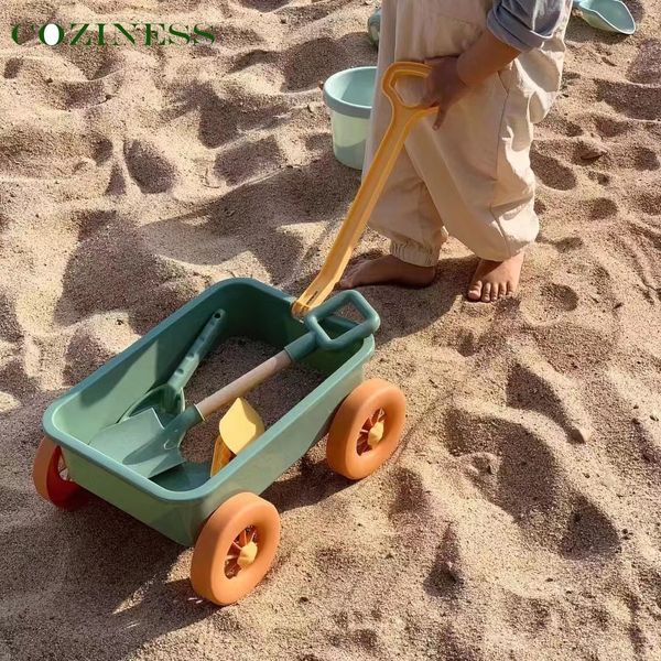 Sand Play Water Fun Beach Secchio sensoriale Giocattoli per bambini Plage Genitore Bambini Pala interattiva 230520