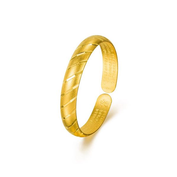Браслет HOYON, цвет желтого золота 24 карата, браслет для женщин, буддийские писания, браслеты мира и счастья, ювелирные изделия на день рождения, подарок