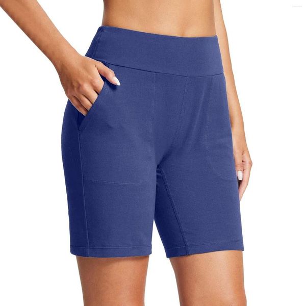 Aktive Shorts für Damen, lässig, athletisch, laufend, knielang, langer Sweat mit Crazy Yoga 6 Damen- und BH-Set