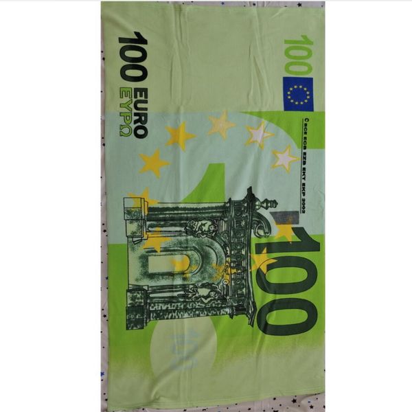 200 100 Euro Money Horse Zebra Asciugamano da bagno Stampa in microfibra, Super Soft 70 * 140 cm, dropshipping all'ingrosso