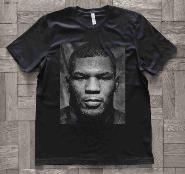 Camisetas masculinas jovens campeões de boxe mike tyson retrato t-shirt fãs impressos. Algodão de verão de algodão curto-pescoço o-pescoço camiseta nova s-3xl